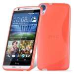 Cadorabo housse compatible avec htc desire 820 en rouge cerise - etui de protection en silicone tpu flexible ...