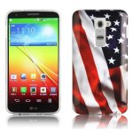 Cadorabo housse compatible avec lg g2 avec impression stars and stripes - hard case etui de protection ...