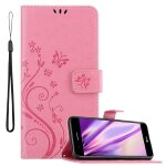 Cadorabo housse compatible avec lg k10 2018 / k11 / k11 plus en rose floral - etui de protection au design ...