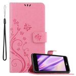 Cadorabo housse compatible avec lg k4 2017 en rose floral - etui de protection au design floral avec ...