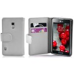 Cadorabo housse compatible avec lg optimus l7 ii en blanc magn�sium - etui de protection en similicuir ...