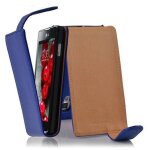 Cadorabo housse compatible avec lg optimus l7 ii en bleu royal - etui de protection au design flip en ...