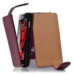 Cadorabo housse compatible avec lg optimus l7 ii en orchidee violets - etui de protection au design flip ...