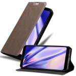 Cadorabo housse compatible avec lg q7 / q7a / q7 + en marron caf - etui de protection avec fermeture ...