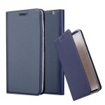 Cadorabo housse compatible avec motorola moto x play en classy bleu fonc� - etui de protection avec fermeture ...