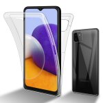 Cadorabo housse compatible avec samsung galaxy a22 5g en transparent - 360 full body housse de protection ...