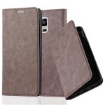 Cadorabo housse compatible avec samsung galaxy note 4 en marron caf� - etui de protection avec fermeture ...