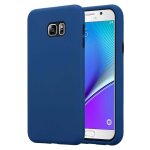 Cadorabo housse compatible avec samsung galaxy note 5 en bleu fonc� - etui de protection hybride avec ...