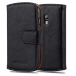Cadorabo housse compatible avec samsung galaxy s3 mini en noir de jais - etui de protection avec fermeture ...