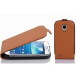 Cadorabo housse compatible avec samsung galaxy s4 mini en noisette marron - etui de protection au design ...