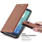 Cadorabo housse compatible avec samsung galaxy s6 edge en marrone cappucino - etui de protection avec ...