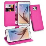 Cadorabo housse compatible avec samsung galaxy s6 en rose bonbon - etui de protection avec fermeture ...