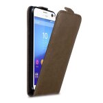 Cadorabo housse compatible avec sony xperia c4 en marron cafe - etui de protection au design flip avec ...