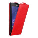 Cadorabo housse compatible avec sony xperia t3 en rouge de pomme - etui de protection au design flip ...