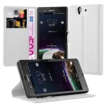 Cadorabo housse compatible avec sony xperia z en alb�tre blanc - etui de protection avec fermeture magn�tique, ...