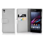 Cadorabo housse compatible avec sony xperia z1 en blanc magnsium - etui de protection en similicuir ...