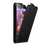 Cadorabo housse compatible avec wiko highway en noir de jais - etui de protection au design flip en similicuir ...