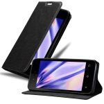 Cadorabo housse compatible avec wiko sunny 3 mini en noir nuit - etui de protection avec fermeture magn�tique, ...