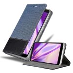 Cadorabo housse compatible avec wiko y60 en bleu noir - etui de protection avec fermeture magntique, ...