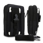 Cadorabo sac tactique pour t�l�phone portable en noir - sac molle - edc compatible avec apple iphone ...