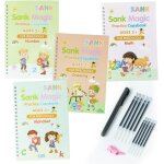 Cahiers d'exercices magiques avec rainures - format a4 - 4 - cahiers d'apprentis d'ecriture avec stylo ...