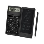 Calculatrice avec bloc - notes, calculatrice de bureau solaire  affichage lcd  12 chiffres calculatrice ...