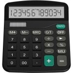 Calculatrice de bureau basique avec fonction standard et grand �cran lcd � 12 chiffres, batterie solaire, ...