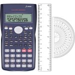 Calculatrice college lycee bureau scientifique - bonus rgle et rapporteur, calculette mode examen materiel ...