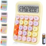 Calculatrice electronique colore, grand ecran lcd a 12 chiffres et gros boutons ronds, calculatrice ...