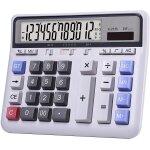 Calculatrice a gros boutons avec ecran lcd a 12 chiffres et tapis antid�rapants, id�ale pour la maison ...