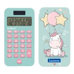 Calculatrice de poche 8 chiffres avec couvercle de protection licorne