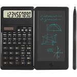 Calculatrice solaire avec bloc - notes effa�able et bloc - notes avec surface d'�criture de 16, 5 cmdouble ...