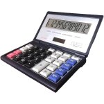 Calculatrice solaire  double puissance avec affichage  12 chiffres grand cran pliable flip cover big ...
