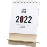 Calendrier de bureau en bois 2022 et support pour t�l�phone - organiseur mensuel el�gant a rabat pour ...