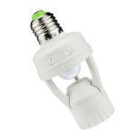 Capteur de mouvement intelligent e27, douille de lumi�re, capteur infrarouge, support d'adaptateur d'ampoule ...