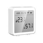 Capteur de temp�rature et d'humidit� pour maison connect�e, avec ecran led, fonctionne avec alexa et ...
