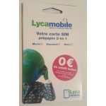 Carte sim prpaye lycamobile (rseau bouygues tlcom)