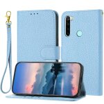 Cas de t�l�phone pour xiaomi redmi note 8t pu lether mod�le litchi flip folio porte - cartes a fentes ...