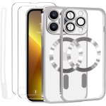 Case for iphone 13 pro with 2 x tempered glass and camera protector, case with magsafe magnetic for iphone ...