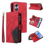 Case for oppo a17 kickstand protective zipper wallet style nine card slots with card slot stand two - ...