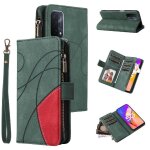 Case for oppo a93 5g / a74 5g / a54 5g with card slot stand two - color stitching kickstand protective ...