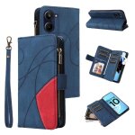 Case for realme 10 4g two - color stitching with card slot stand kickstand protective nine card slots ... Case for realme 10 4g two - color stitching with card slot stand kickstand protective nine card slots ...