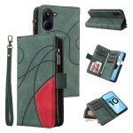 Case for realme 10 4g zipper wallet style two - color stitching kickstand protective nine card slots ... Case for realme 10 4g zipper wallet style two - color stitching kickstand protective nine card slots ...