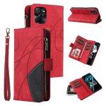 Case for realme 10 5g two - color stitching kickstand protective with card slot stand nine card slots ...