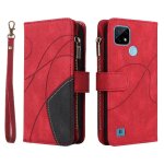 Case for realme c20 / c21 two - color stitching nine card slots with card slot stand kickstand protective ...