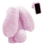 Case for samsung galaxy m32 4g cute fluffy rabbit furry rabbit furprotection plushcase lovely plush autumn ...