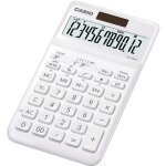 Casio jw - 200sc - calculatrice de bureau - 12 chiffres - panneau solaire, pile - blanc