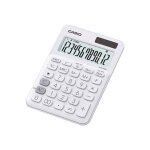 Casio ms - 20uc - calculatrice de bureau - 12 chiffres - panneau solaire, pile - blanc