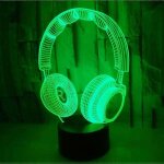 Casque casque 3d illusion lampe 16color veilleuse, capteur tactile intelligent et télécommande lampes ... Casque casque 3d illusion lampe 16color veilleuse, capteur tactile intelligent et télécommande lampes ...