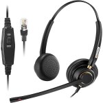 Casque de tlphone rj9 avec microphone  double rduction du bruit pour polycom vvx310 vvx410 vvx411 ...